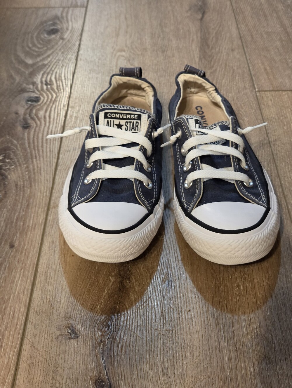 Converse Shoreline Slip On Athletic Navy Canvas Low Top Sneakers Women’s 7 - Picture 1 of 7
